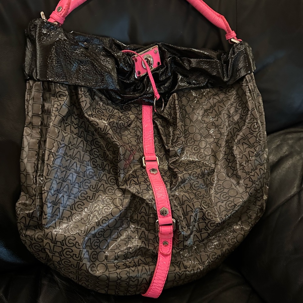 Marc Jacobs Black and Pink Tote Bag